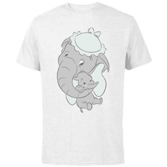 Disney Classic Dumbo Mrs. Jumbo Mother’s Day - Short Sleeve Cotton T-Shirt for Adults - Customized-White