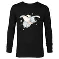 thumbnail image 1 of Disney Classic Dumbo and Magic Feather Watercolor - Long Sleeve T-Shirt for Men - Customized-Black, 1 of 5