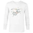 thumbnail image 1 of Disney Classic Dumbo and Magic Feather Watercolor - Long Sleeve T-Shirt for Men - Customized-White, 1 of 5