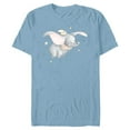 thumbnail image 1 of Disney Classic Dumbo and Magic Feather Watercolor - Short Sleeve Blended T-Shirt for Adults - Customized-Ocean Blue, 1 of 5