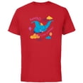 thumbnail image 1 of Disney Classic Dumbo the Flying Elephant - Short Sleeve Cotton T-Shirt for Adults - Customized-Red, 1 of 5