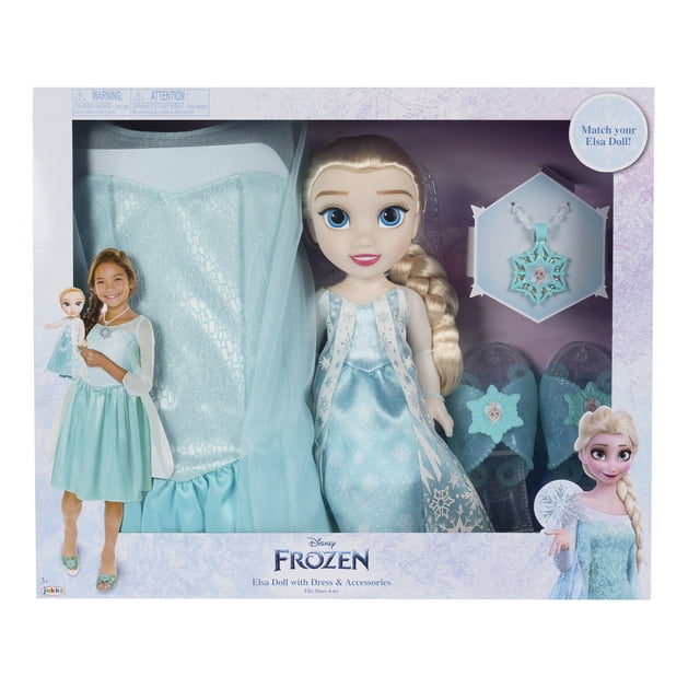 Disney Classic Elsa 15 inch Doll with Dress and Accessory (Assembled Product Height 14 in