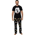 thumbnail image 1 of Disney Classic Mens Mickey Mouse Pajama Tee and Lounge Pant Set, Black/Black Mickey, Size: XLarge, 1 of 2
