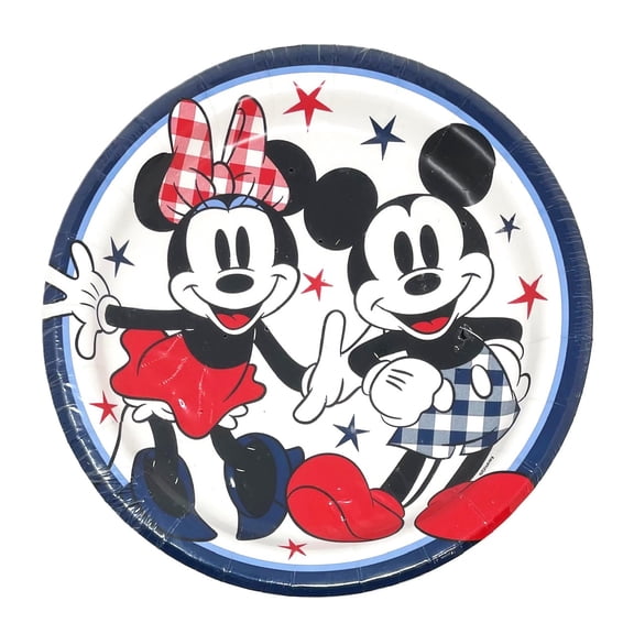 Disney Classic Mickey & Minnie Mouse Dessert 6-3/4" Party Plates - Pack of 8