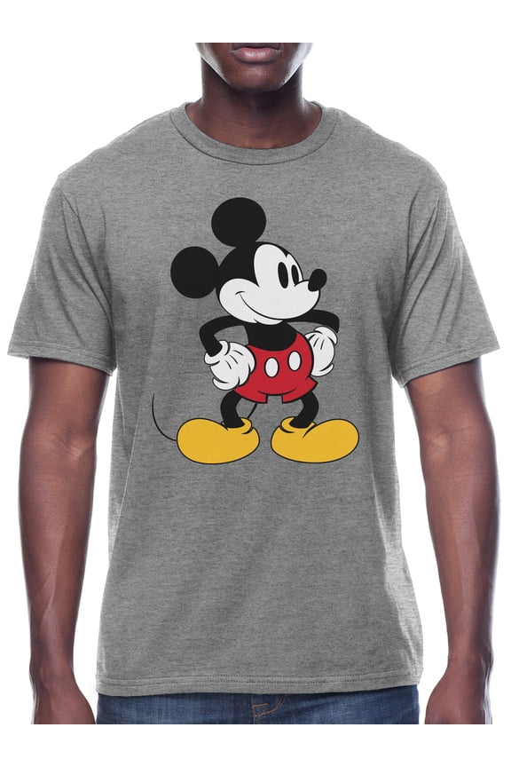 Classic Mickey Mouse Apparel, Men's Graphic Crew Neck Short Sleeve T-shirt, Size S-3XL (Men's & Big Men's)