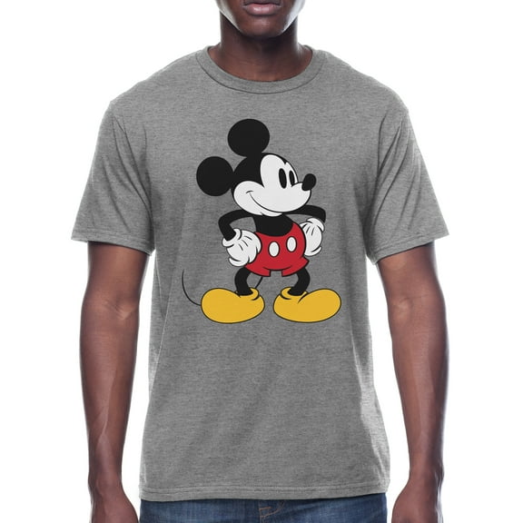 Disney Classic Mickey Mouse Apparel, Men's Graphic Crew Neck Short Sleeve T-shirt, Size S-3XL (Men's & Big Men's)
