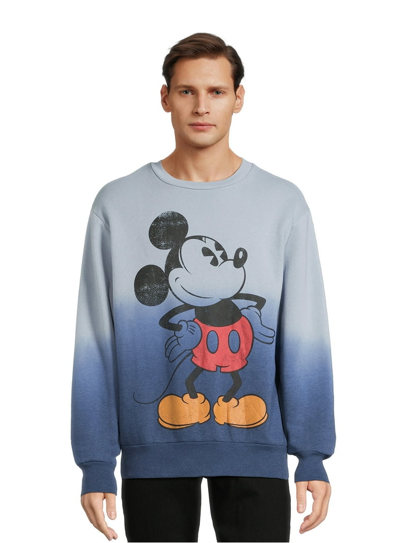Disney Classic Mickey Mouse Apparel, Men's Graphic Crew Sweatshirt