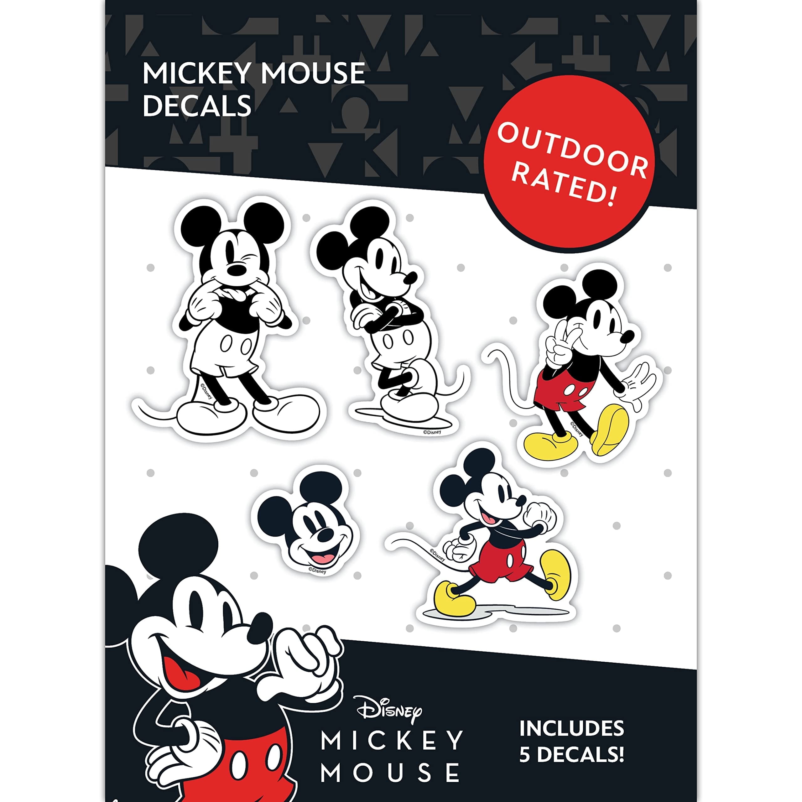 Disney Classic Mickey Mouse Decals - Set of 5 Mickey Mouse Disney Classic Mickey Mouse Decals - Set of 5 Mickey Mouse