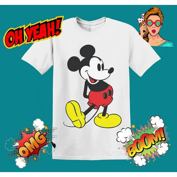 Disney Classic Mickey Mouse Men Women Unisex T Shirt, T-Shirt, Tshirt Mu41