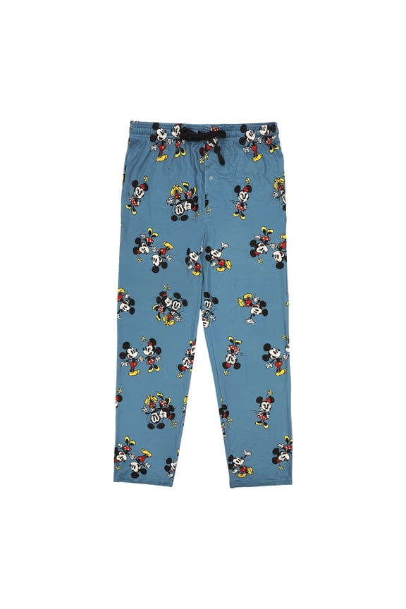 Disney Classic Mickey Mouse Minnie Mouse Men's All-Over Print Sleep Pajama Pants -XXL