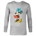 thumbnail image 1 of Disney Classic Minnie Mouse with Blue Bow - Long Sleeve T-Shirt for Men - Customized-Athletic Heather, 1 of 5