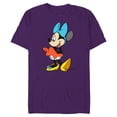 thumbnail image 1 of Disney Classic Minnie Mouse with Blue Bow - Short Sleeve Blended T-Shirt for Adults - Customized-Purple, 1 of 5