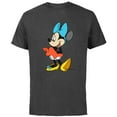 thumbnail image 1 of Disney Classic Minnie Mouse with Blue Bow - Short Sleeve Cotton T-Shirt for Adults - Customized-Charcoal, 1 of 5