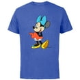 thumbnail image 1 of Disney Classic Minnie Mouse with Blue Bow - Short Sleeve Cotton T-Shirt for Adults - Customized-Royal Heather, 1 of 5