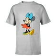 thumbnail image 1 of Disney Classic Minnie Mouse with Blue Bow - Short Sleeve T-Shirt for Kids - Customized-Athletic Heather, 1 of 5