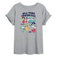 thumbnail image 1 of Disney Classics - All-Time Favorites - Pinocchio, Peter Pan, Simba, & White Rabbit - Women's Oversized T-Shirt, 1 of 4