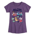 thumbnail image 1 of Disney Classics - All-Time Favorites - Pinocchio, Peter Pan, Simba, & White Rabbit - Toddler And Youth Girls Short Sleeve Graphic T-Shirt, 1 of 4
