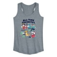 thumbnail image 1 of Disney Classics - All-Time Favorites - Pinocchio, Peter Pan, Simba, & White Rabbit - Women's Racerback Tank Top, 1 of 4
