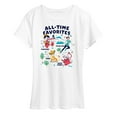 thumbnail image 1 of Disney Classics - All-Time Favorites - Pinocchio, Peter Pan, Simba, & White Rabbit - Women's Short Sleeve Graphic T-Shirt, 1 of 4