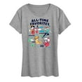 thumbnail image 1 of Disney Classics - All-Time Favorites - Pinocchio, Peter Pan, Simba, & White Rabbit - Women's Short Sleeve Graphic T-Shirt, 1 of 4
