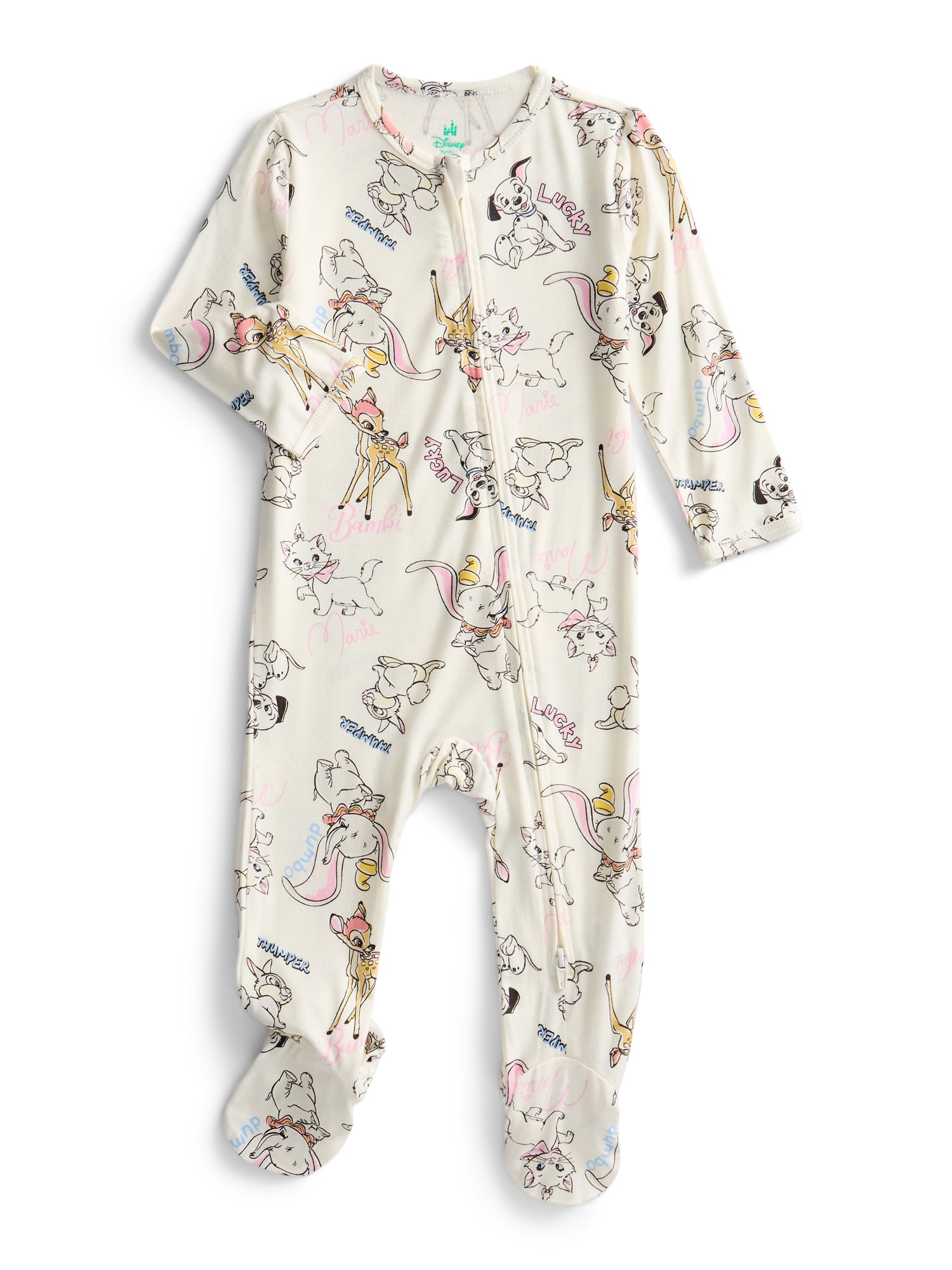 Character Baby Boys or Girls Cozy and Comfortable Viscose Two-Way Zip Footed Sleep 'N Play One-Piece Pajamas, Sizes 0M–6/9M