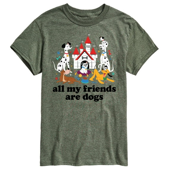 Disney Classics - Cats & Dogs - All My Friends Are Dogs - Men's Short Sleeve Graphic T-Shirt