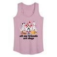 thumbnail image 1 of Disney Classics - Cats & Dogs - All My Friends Are Dogs - Women's Racerback Tank Top, 1 of 5