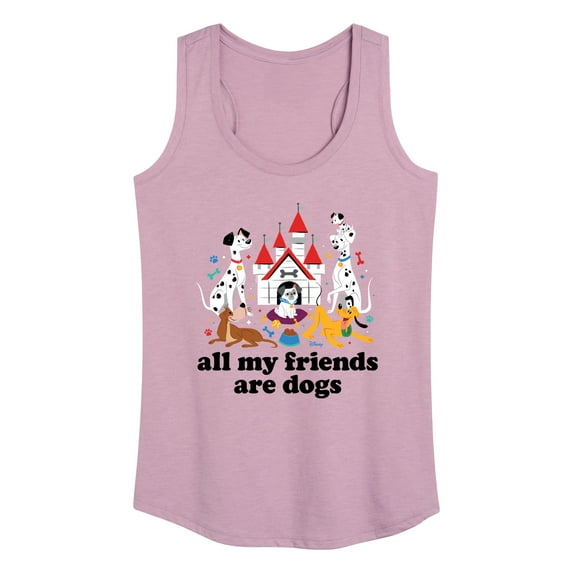Disney Classics - Cats & Dogs - All My Friends Are Dogs - Women's Racerback Tank Top