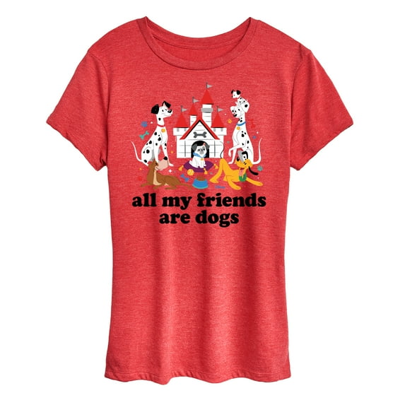 Disney Classics - Cats & Dogs - All My Friends Are Dogs - Women's Short Sleeve Graphic T-Shirt