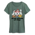 thumbnail image 1 of Disney Classics - Cats & Dogs - All My Friends Are Dogs - Women's Short Sleeve Graphic T-Shirt, 1 of 5