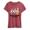 thumbnail image 1 of Disney Classics - Cats & Dogs - All My Friends Are Dogs - Women's Short Sleeve Graphic T-Shirt, 1 of 5