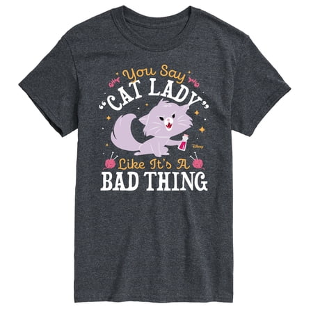 Disney Classics - Cats & Dogs - Cat Lady Like Its A Bad Thing - Men's Short Sleeve Graphic T-Shirt