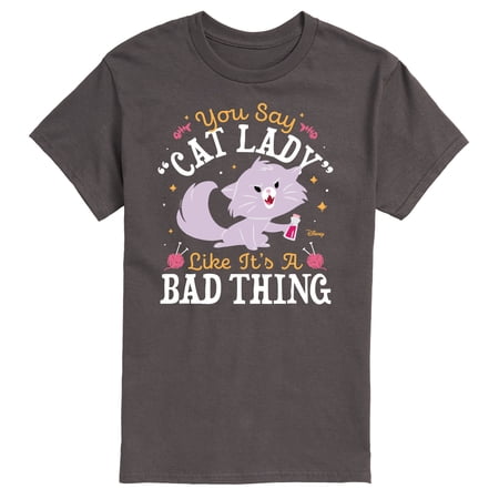 Disney Classics - Cats & Dogs - Cat Lady Like Its A Bad Thing - Men's Short Sleeve Graphic T-Shirt
