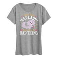 thumbnail image 1 of Disney Classics - Cats & Dogs - Cat Lady Like Its A Bad Thing - Women's Short Sleeve Graphic T-Shirt, 1 of 5