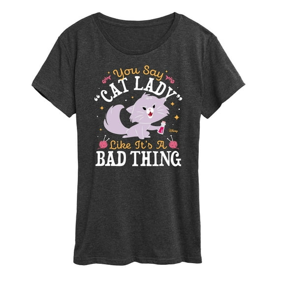 Disney Classics - Cats & Dogs - Cat Lady Like Its A Bad Thing - Women's Short Sleeve Graphic T-Shirt