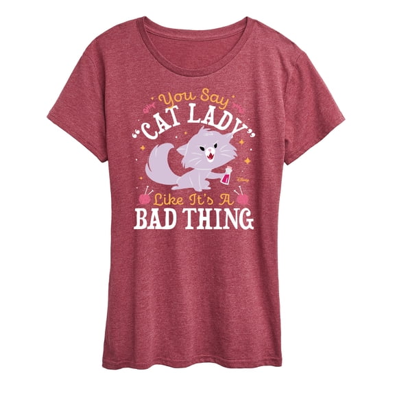 Disney Classics - Cats & Dogs - Cat Lady Like Its A Bad Thing - Women's Short Sleeve Graphic T-Shirt