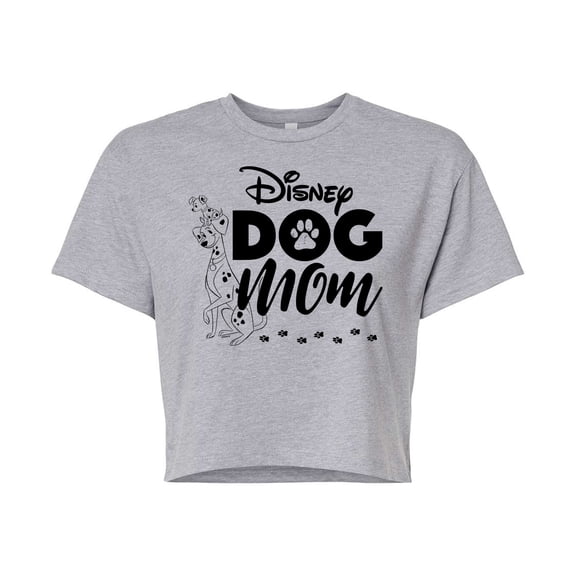 Disney - Dog Mom - Juniors Cropped Graphic T-Shirt