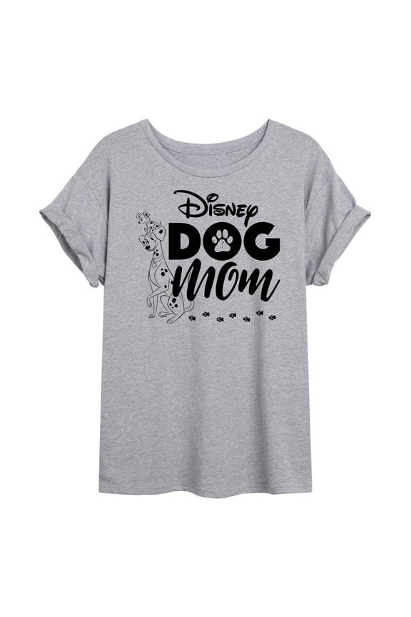- Dog Mom - Juniors Oversized T-Shirt