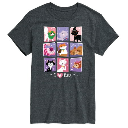 Disney Classics - Cats & Dogs - Grid Of Assorted Cats - Men's Short Sleeve Graphic T-Shirt