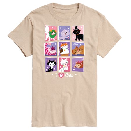 Disney Classics - Cats & Dogs - Grid Of Assorted Cats - Men's Short Sleeve Graphic T-Shirt