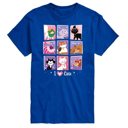 Disney Classics - Cats & Dogs - Grid Of Assorted Cats - Men's Short Sleeve Graphic T-Shirt