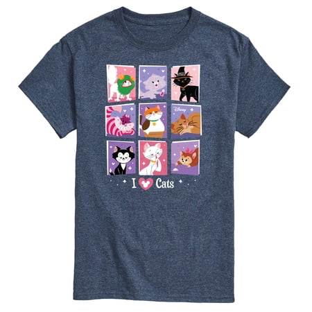 Disney Classics - Cats & Dogs - Grid Of Assorted Cats - Men's Short Sleeve Graphic T-Shirt