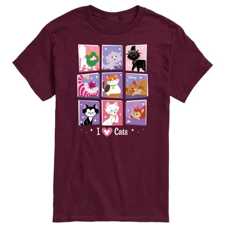 Disney Classics - Cats & Dogs - Grid Of Assorted Cats - Men's Short Sleeve Graphic T-Shirt