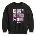 thumbnail image 1 of Disney Classics - Cats & Dogs - Grid Of Assorted Cats - Toddler And Youth Crewneck Fleece Sweatshirt, 1 of 5