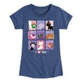 thumbnail image 1 of Disney Classics - Cats & Dogs - Grid Of Assorted Cats  - Toddler And Youth Girls Short Sleeve Graphic T-Shirt, 1 of 5