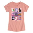 thumbnail image 1 of Disney Classics - Cats & Dogs - Grid Of Assorted Cats  - Toddler And Youth Girls Short Sleeve Graphic T-Shirt, 1 of 5