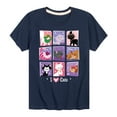 thumbnail image 1 of Disney Classics - Cats & Dogs - Grid Of Assorted Cats - Toddler And Youth Short Sleeve Graphic T-Shirt, 1 of 5
