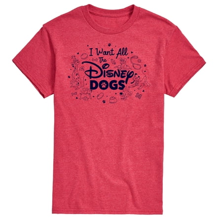 Disney Classics - Cats & Dogs - I Want All The Disney Dogs - Men's Short Sleeve Graphic T-Shirt