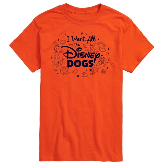 Disney Classics - Cats & Dogs - I Want All The Disney Dogs - Men's Short Sleeve Graphic T-Shirt