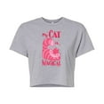 thumbnail image 1 of Disney Classics - Cats & Dogs - My Cat Is Magical  - Juniors Cropped Cotton Blend T-Shirt, 1 of 5